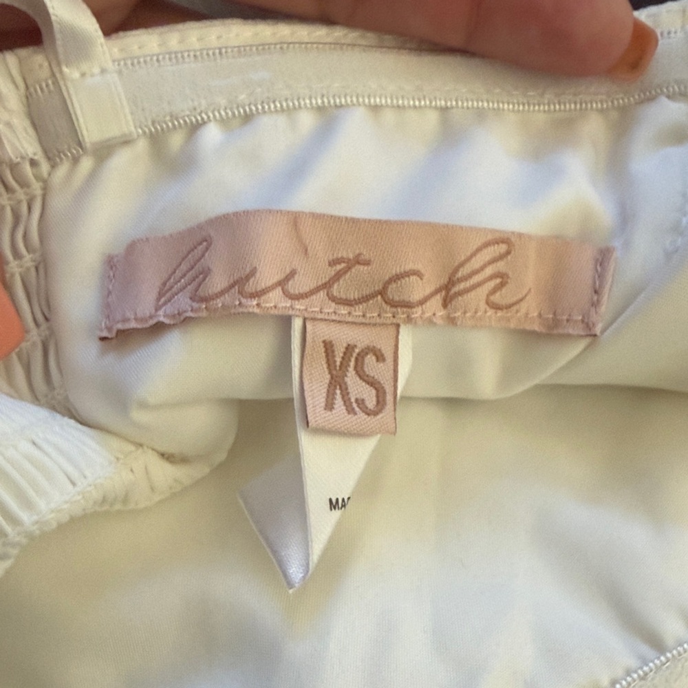 Strapless Cream Bow-Detail Anthropologie Women’s Top - Picture 2 of 4